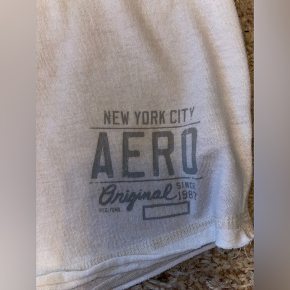 Aeropostale 3/4 Sleeve Reglan Baseball Tee Medium Heathered Blue - Picture 4 of 5
